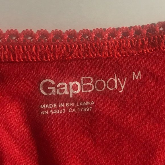Gap Body Medium Women's Red Cami Tank Sheer Lace Cups Stretchy - Picture 6 of 11